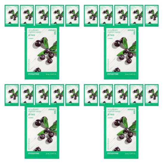 Innisfree New Acai Berry Energy Mask Antioxidant & Revitalizing 22ml x 20pcs