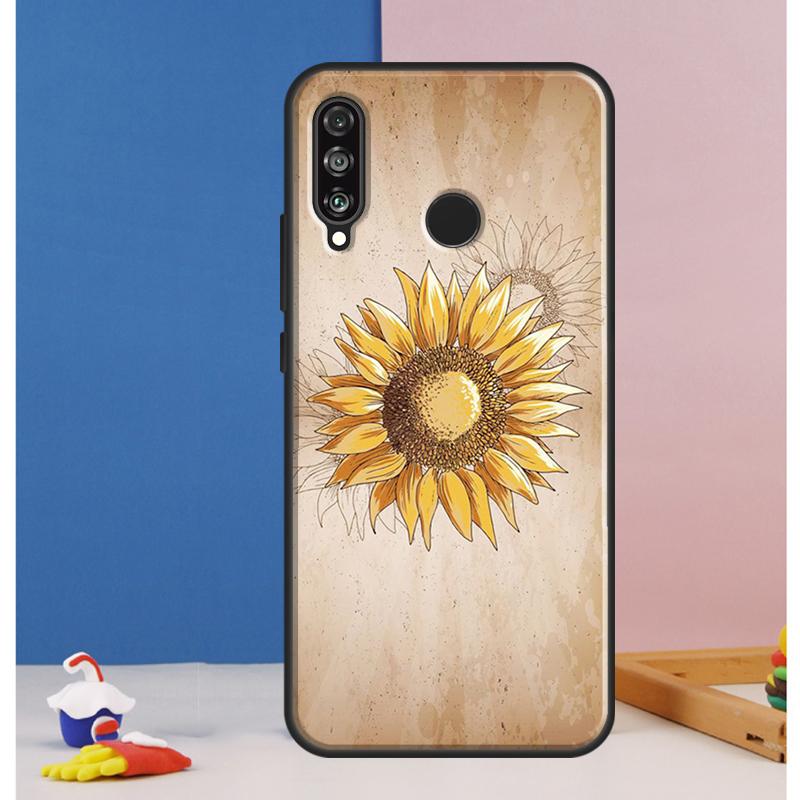 

Красивый чехол с желтым подсолнухом для Huawei Nova Y70 Y60 Y90 Y61 Y91 Y72 Y73 12s 12i 11i 8i 9 10 SE P30 P40 Lite P60 Pro Nova 10 SE