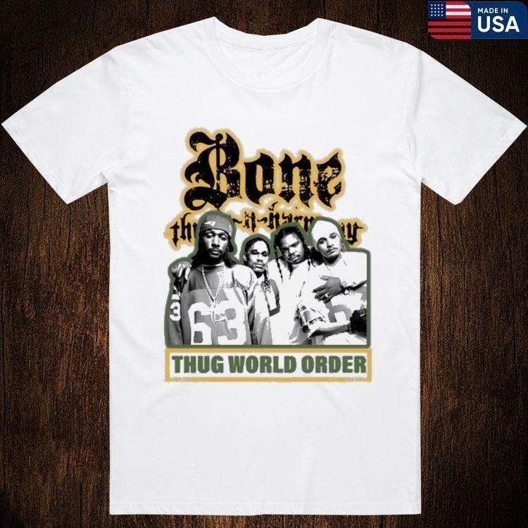 NEW Bone Thugs-N-Harmony Thug World Order Cotton White T Shirt UR625 XXL
