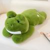 Hot Simulation Giant Frog Plush Toy Stuffed Animals Plushies Green Lying Frogs Throw Pillow Cushion Home Deco for Kids Gift