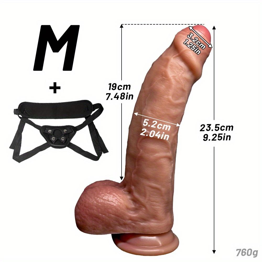 Dildo - Wearable Faux Leather Condom with Suction Cups,Adjustable Size,Realistic Pad,Multiple Options,G-Spot Stimulator for Women & Couples Adult Toy