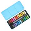 Solid Pigment DIY 24 Different Colors Art Paints with 1 Paint Brush for Students Watercolor Graffiti Painting