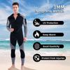 3mm Neoprene Wetsuit for Men Front Zip Full Body Diving Suit for Snorkeling Surfing Scuba Diving Swimming