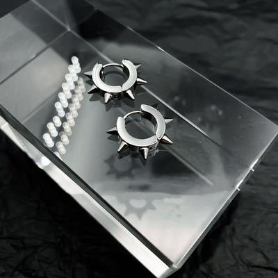 Street Style Rivets Pointed Cone Earrings Earbone Clips The Same Style for Men and Women Cool Fashion Personalized Versatile Earrings