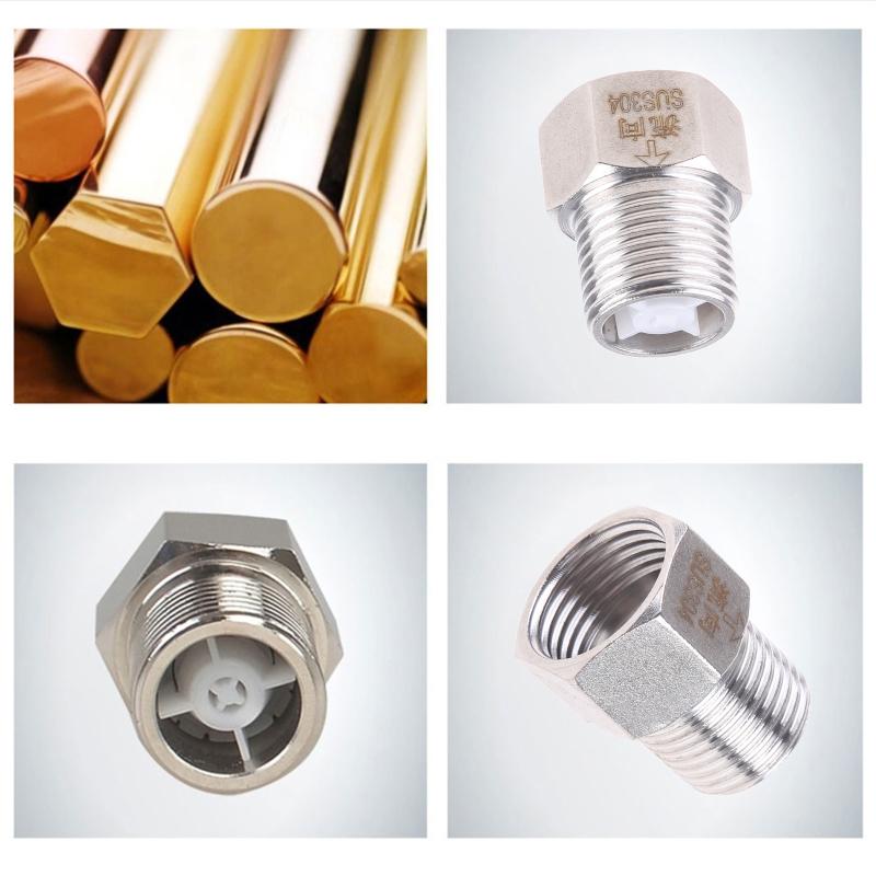 1/2 inch Copper Threaded Check for Valve One Way Non-return Check for Valve Suitable for Water for Tank Water Heater Toi