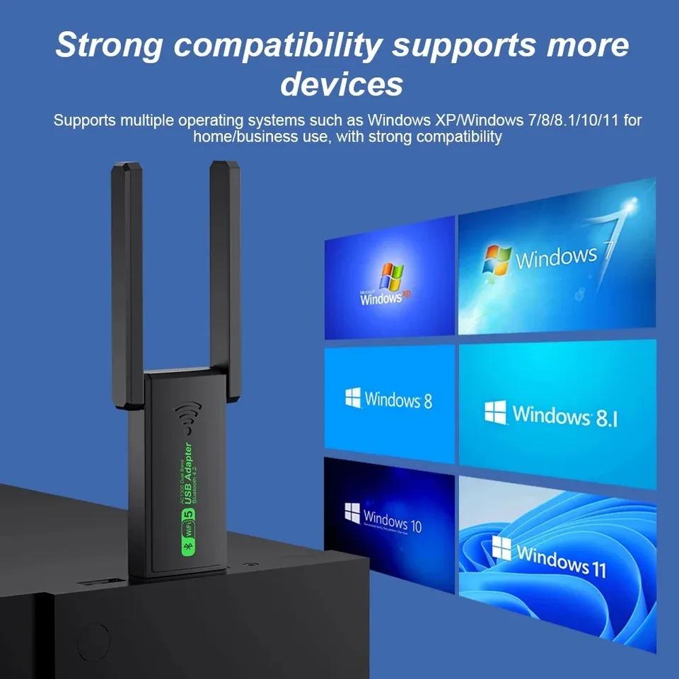 1300Mbps Dual Band WiFi Adapter USB 3.0 Drahtlose Netzwerk Karte 2,4G/5GHz Mini WiFi Dongle Empfänger Sender für PC /Laptop/Desktop