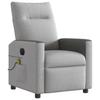 Foldable Massage Armchair, Electric, Grey, Fabric