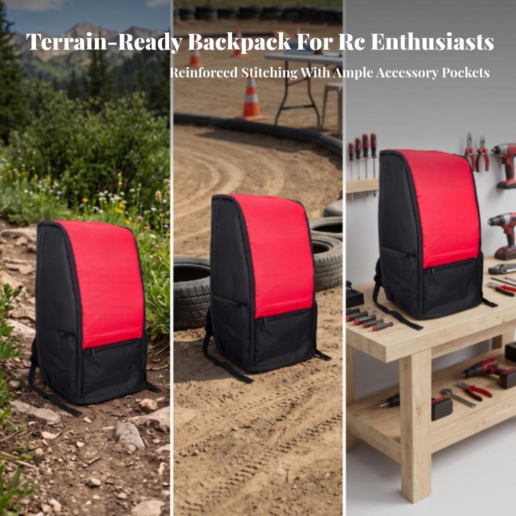 RC Car Storage Backpack Long-Lasting Zippered for Outdoor