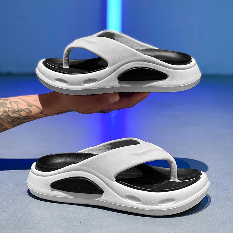 Fashion 2025 Summer Slippers Men Flip Flops Thick Soled EVA Soft Slides For Men Non-Slip Fashion Sandals Outdoor Beach Summer Shoes