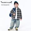 Boys' Stylish Long-Sleeve Plaid Shirt