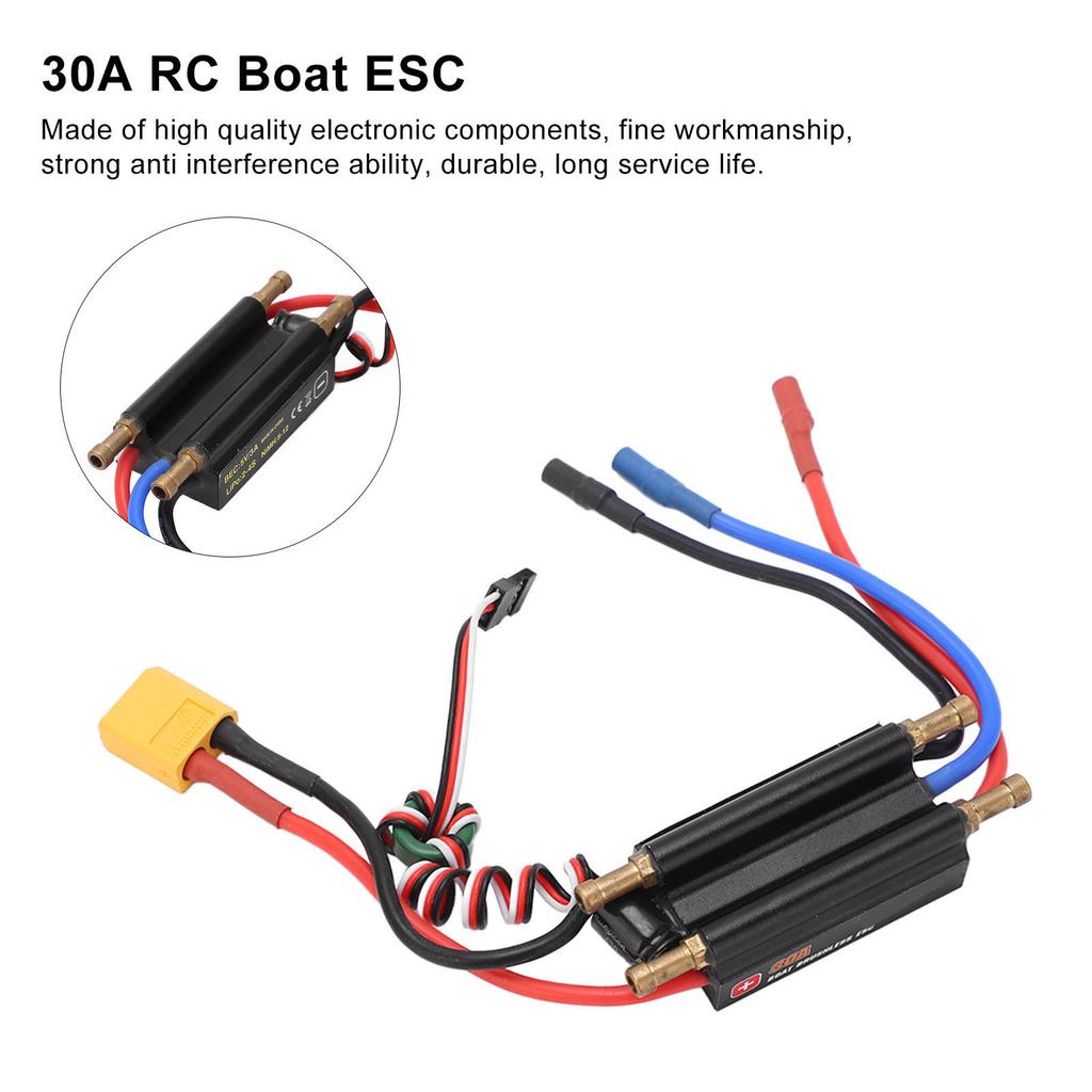 30A RC Boat Waterproof Brushless ESC 2?4S Electric Speed Controller for 450mm Boat Model