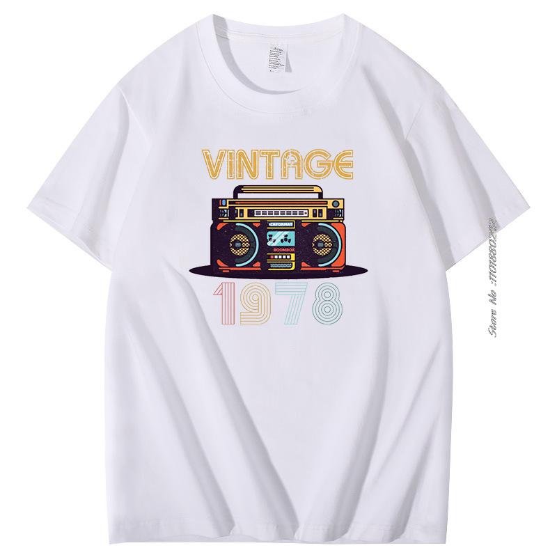Classic T Shirt For Men Birthday Vintage 1978 Funny Gift Tshirt Cotton Short Sleeve Tshirts Summer Tees Tops Mens Clothing