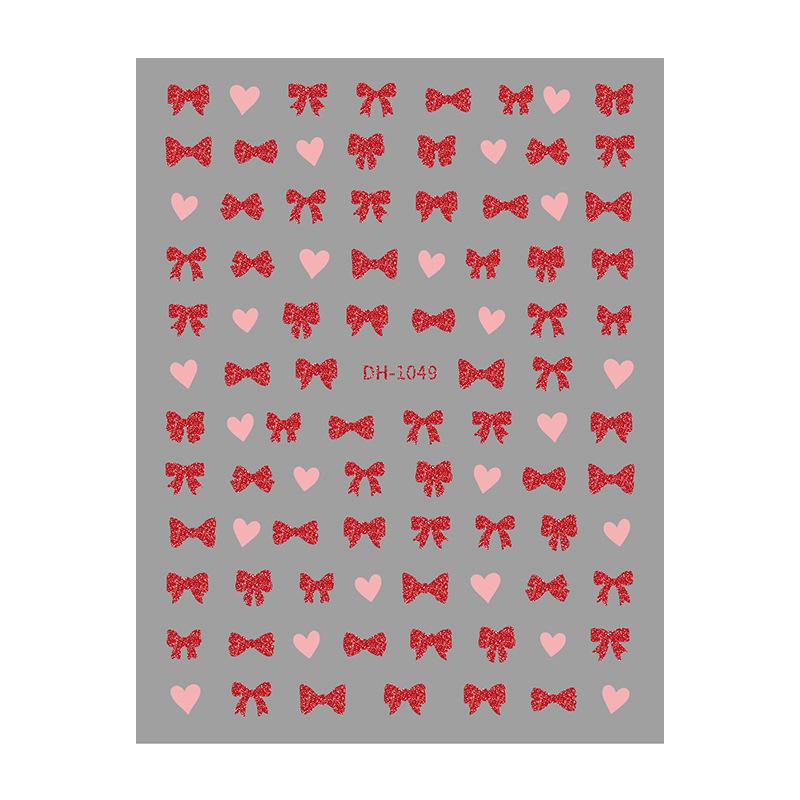 Redanco3D Cartoon Glitter Bow Nail Art Stickers - Hot Style DH-1049
