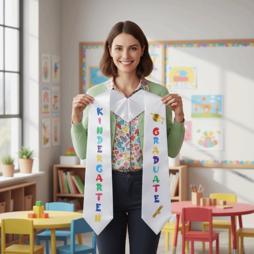 Smooth Satin Shawl Belt Tear-resistant Graduation Honor Stole  Preschool