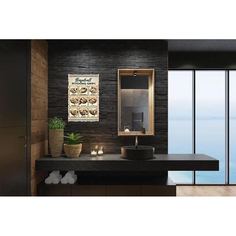 Baseball Decor Baseball Pitching Grips Metal Tin Sign Retro Art Print Vintage Decor For Boys Room Bedroom Gymnasium Living Room Home Wall Plaque 8x12