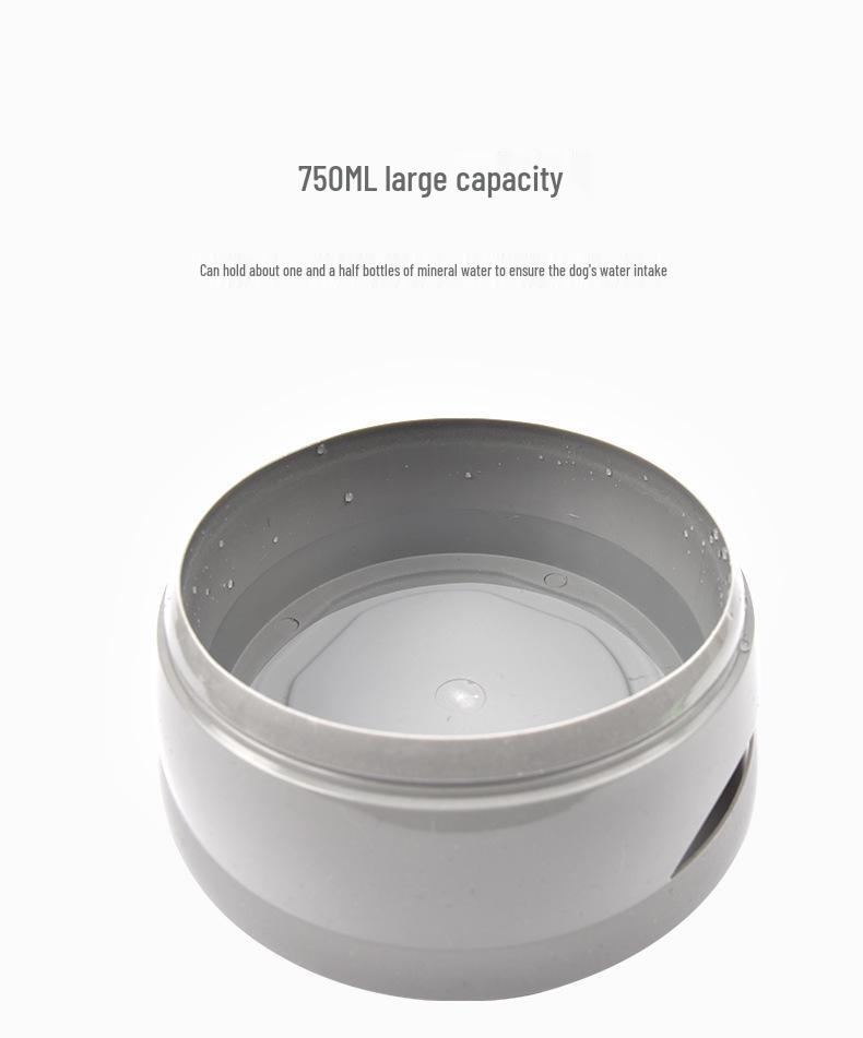 Meianju Non-Slip Splash-Proof Pet Travel Bowl - Spill-Resistant for Dogs & Cats