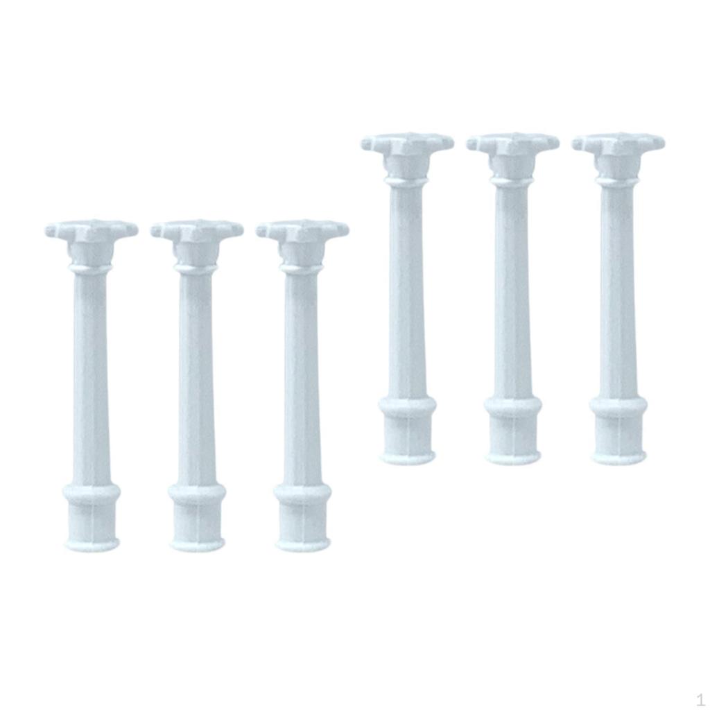 6 Pieces Mini Roman Columns Model Greek Architectural Sculpture DIY Decorative Classic