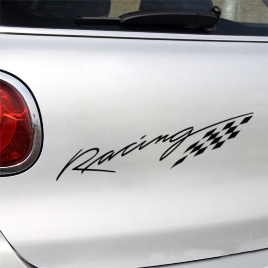 Racing Letter Flag Car Styling Decorative Sticker Reflective Motorcycle Decal