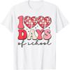 100 Days Of School Retro Disco Hearts 100th Day Of School T-Shirt