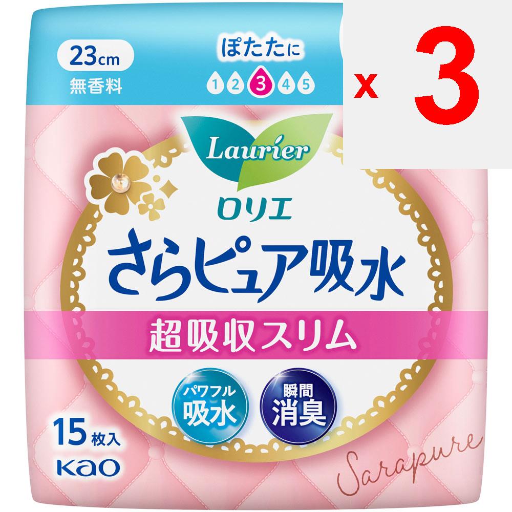 KAO Laurier Sarapure Super Absorbent Slim 50cc 15sheets Sara Pure Light Incontinence Please Replace It As Needed. Sara Pure