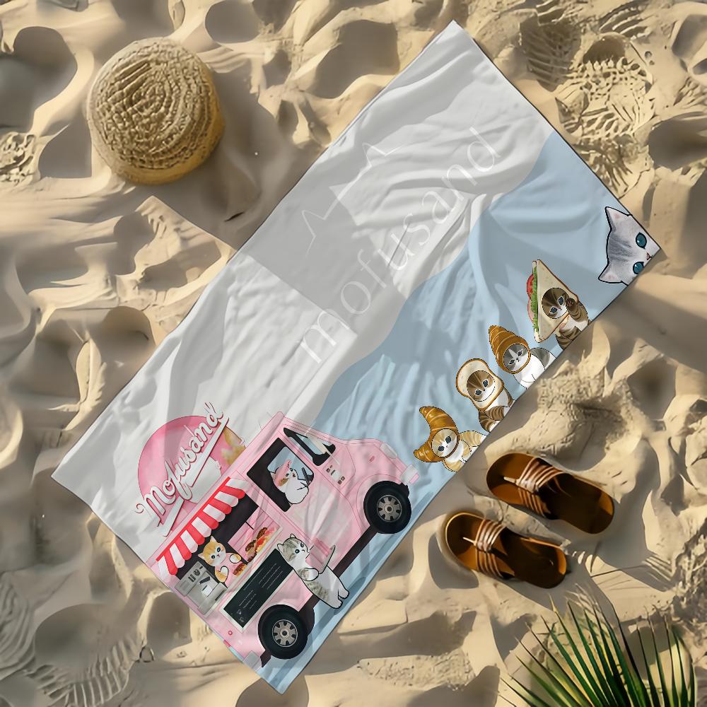 Cute M-Mofusand Towel Bleach Towels Yoga Gym Lightweight Portable For Swimming Shower Travel Sports Accessories Sandproof