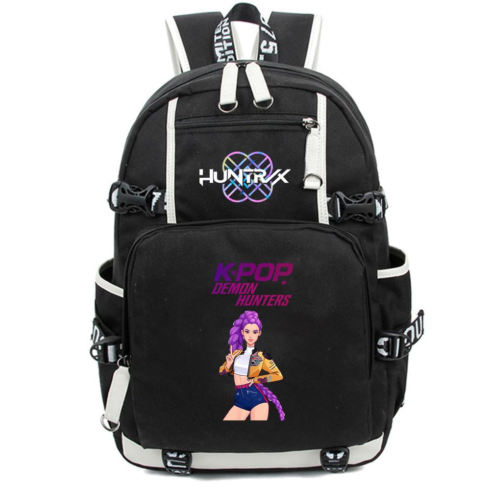 Anime Cartoon K-Pop Demon Hunters Backpack Large Capacity Bookbag for Student Boy Girl Schoolbag Outdoor Waterproof Laptop Travel Bag Mochila