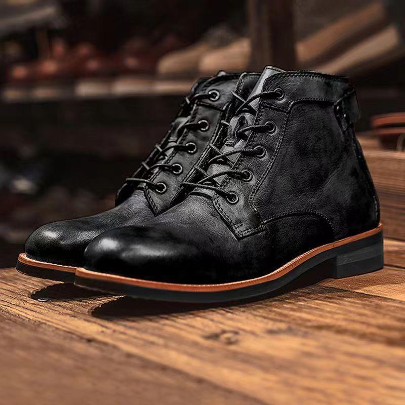 May Kaji Martin boots retro tooling boots men's high-top locomotive shoes large size American retro tooling boots