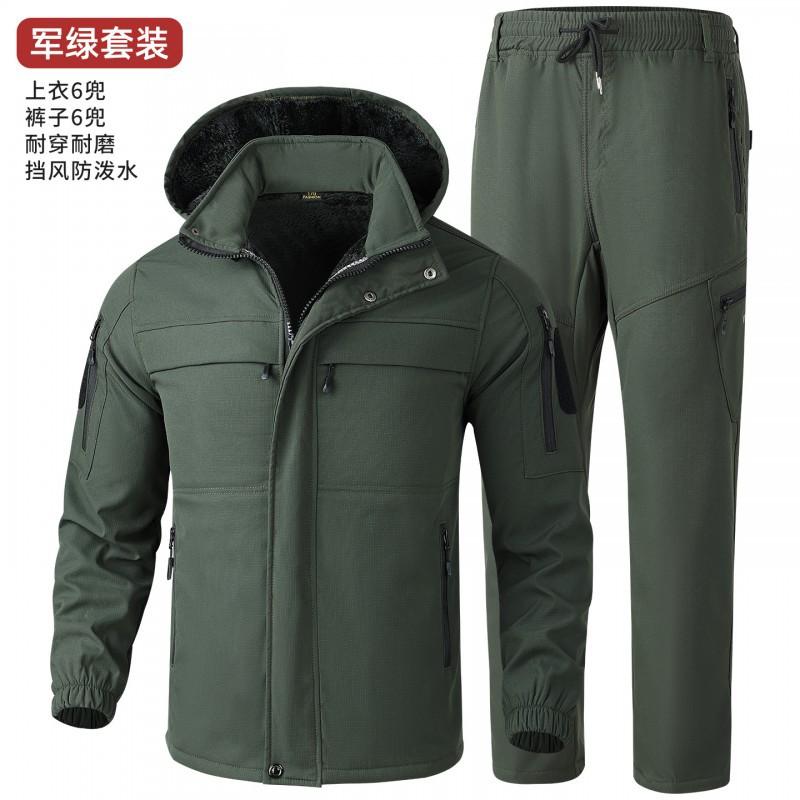 

Arctic Velvet Charge Suit Water-splashing Cold-proof Outdoor Mountaineering Riding Labor Protection Work Clothes Keep Warm Thickened 180 Suggestion 140-160 kg