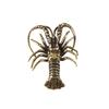 Reines Messing Künstliche Tier Hummer Miniatur Figuren Vintage Ornament Lebensechte Krebse Garnelen Spielzeug Simulation Tee Haustier Dekor