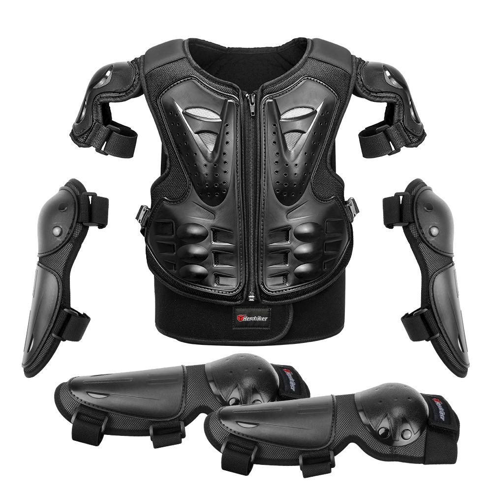 Dětská Motorkářská Ochranná Vesta Ochrana Motokros Body Armor Bunda Ochranné Chrániče Jízda Nákoleníky Moto Plná Ochrana Děti