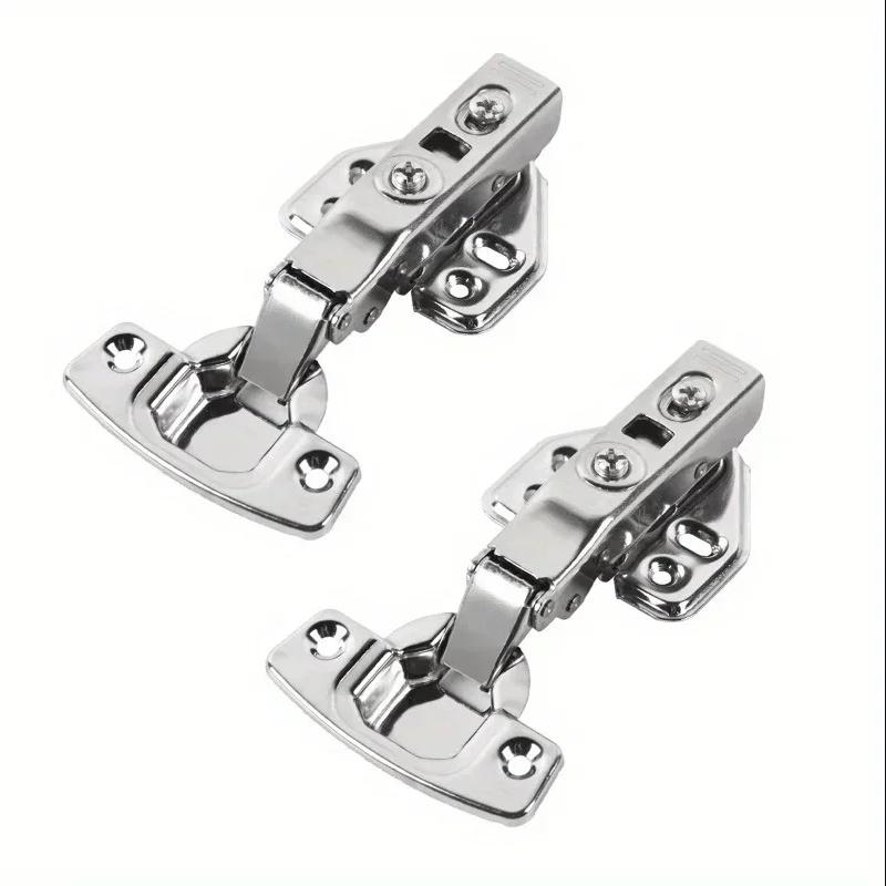 2/10Pcs Full Overlay Face Frame Soft Close Hidden Hinges Steel Hinges For Furniture Kitchen Cabinet Door Hinges with Screws