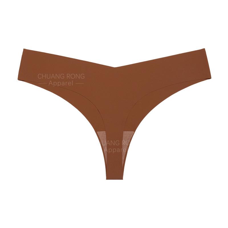 Europäische und amerikanische nahtlose Eis-Seide Sport Fitness Unterwäsche Damen Sexy Atmungsaktiv Unsichtbar Niedrige Taille Tanga Tägliches Tragen