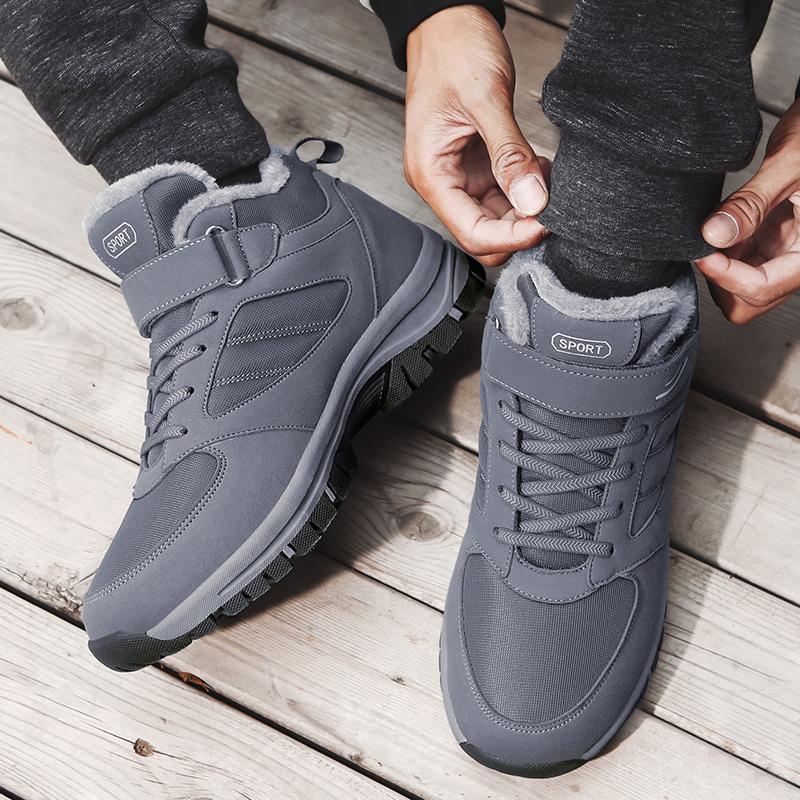 TUINANLE Women's Winter Snow Boots - Large Size, Velvet-Lined, Thickened, for Middle-Aged & Elderly Men Cotton Shoes