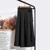 Summer Design One Piece Skitts Women High Waist Elegant Lace Up Chiffon Skirt Solid Color Thin Mid Length A-line Fallas