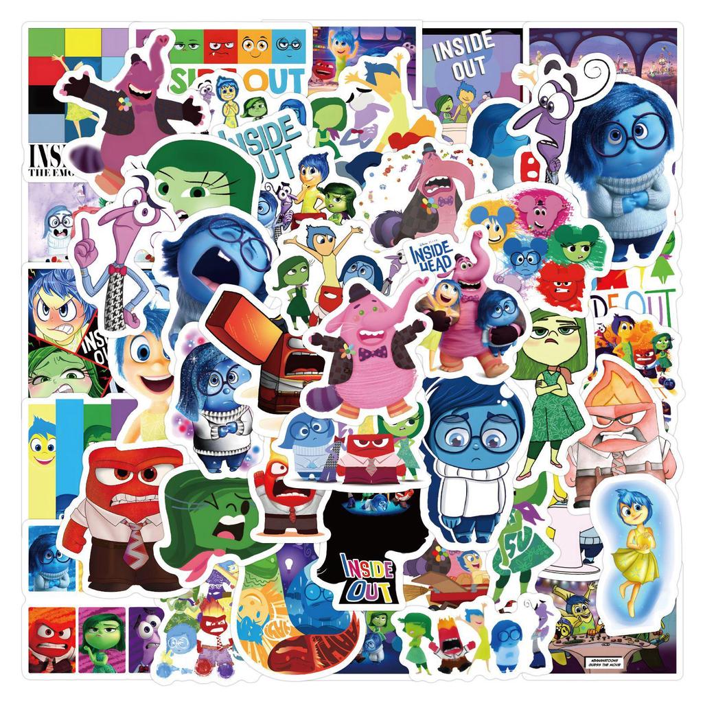 60 New Inside Out Graffiti Stickers for Car, Suitcase, Skateboard, and Scooter