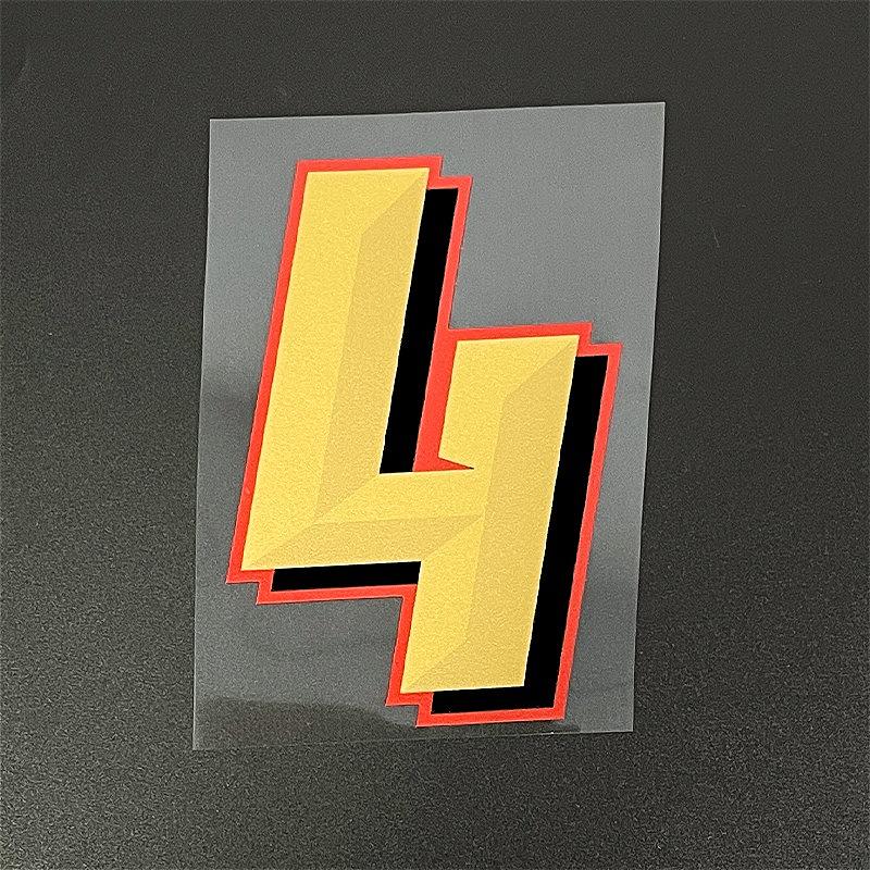 1pc Gold Number 0 To 9 Motorcycles Stickers Waterproof for Motorcycle Fairing Fuel Tank Helmet Car Window Universal Vinyl Decal