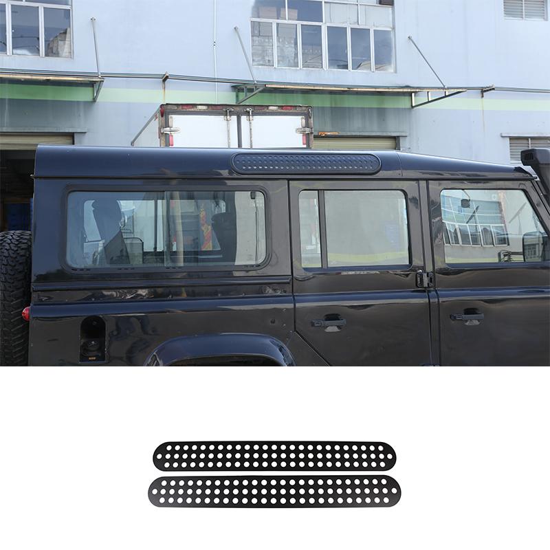 For Land Rover Defender 90 110 130 2004-19 Aluminum Alloy Car Rear Trunk Side Window Glass Frame Cover Trim Sticker Accessories