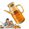 Rubber Base Olive Oil Dispenser Large Capacity Glass Oil Cruet Container Cooking Oil Bottle  Home