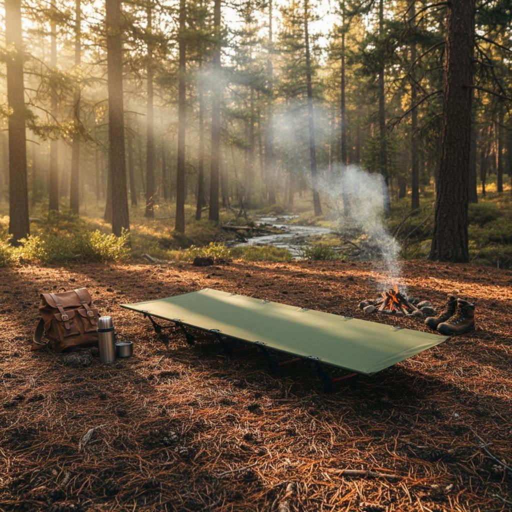 Portable Aluminum Alloy Folding Bed Compact Single Sleeping Cot for Outdoor