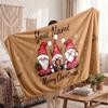 Coperta in Flanella Stampata con Nome Personalizzato di Natale Caldo Confortevole Coperta da Letto Decorazione per la Casa Regalo Festivo