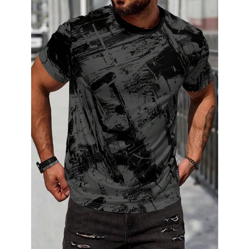 

Мужская футболка с коротким рукавом, футболка с принтом, свободная, летняя, модная, повседневная, с принтом, топ, мужская одежда, оверсайз, для улицы, пуловер XL