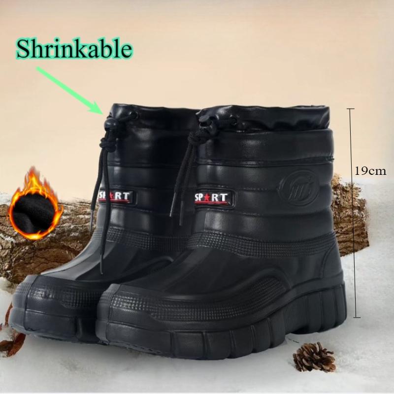 Wasserdichte Baumwollschuhe für Herren, um im Winter warm zu halten, Wasserdicht, rutschfest und mit Samt verdickt, Hohe Schneestiefel, Schuhe sind zu klein