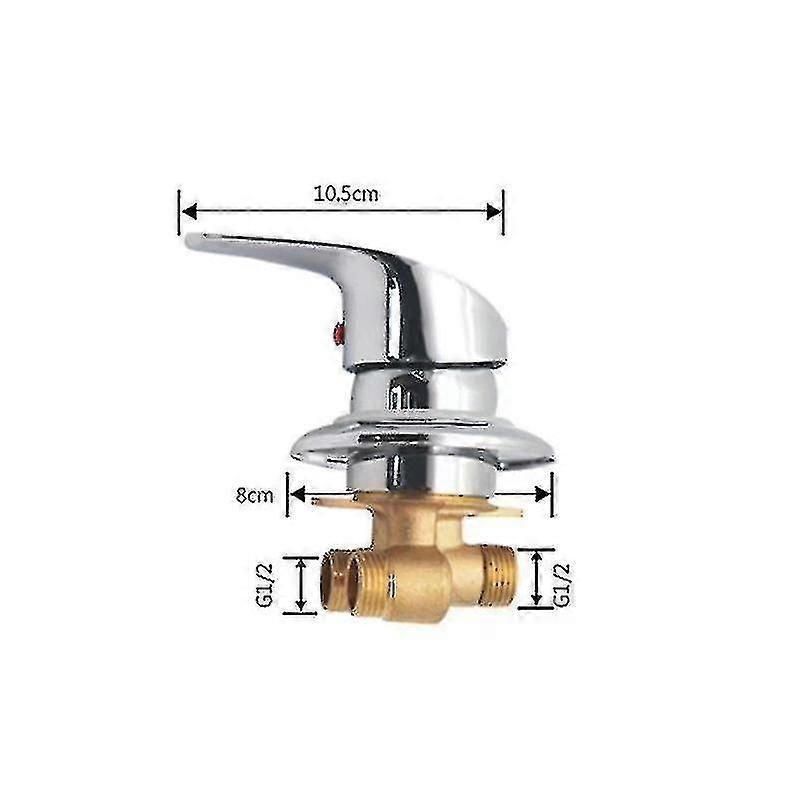 Shower Cabin Mixer Tap Brass Shower Faucet Outlet Diverter Chrome Shower Mixer Tap G1/2inch Connector Cold And Hot Water Shower Mixer For Ba - Pjun