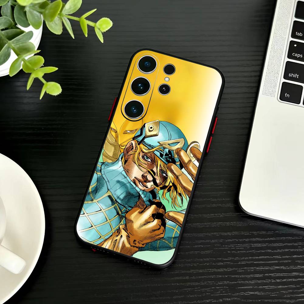 Anime Jojos Bizarres Adventures Phone Case For Samsung S26,S25,S24,S23,S22,S21,S20,Ultra,Plus,FE Black Soft Cover