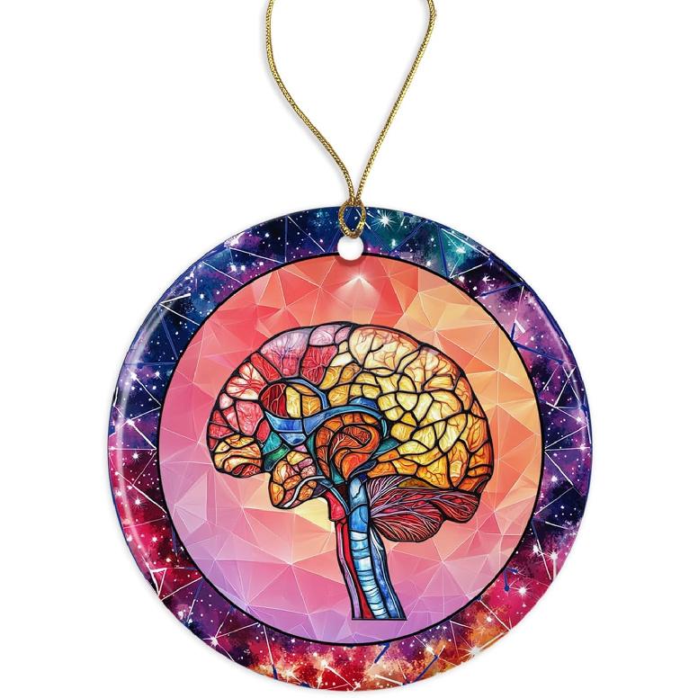 Brain Surgery Ornament - Medically Gifts - Brain Surgeon Gift - Treatment Gift - Doctor Nurse Xmas Tree Ornament - Printed on Both Sides