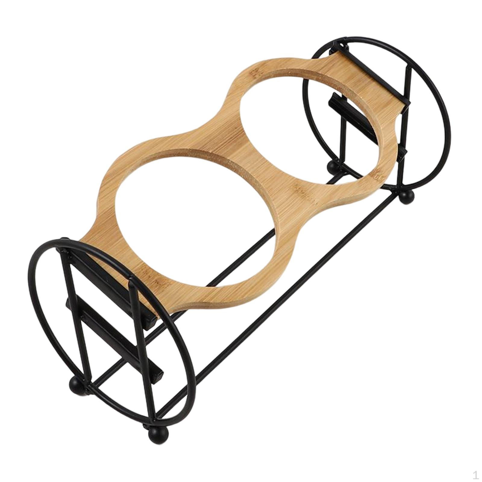 

Feeder Holder Water and Food Bowls Kitty Metal Pet Dining Table Dispenser Waterproof Puppy чорний