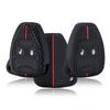 2 Buttons For Jeep Commander Grand Cherokee Liberty Wrangler Compass Patriot Silicone Car Key Cover Case Skin Protector Keychain