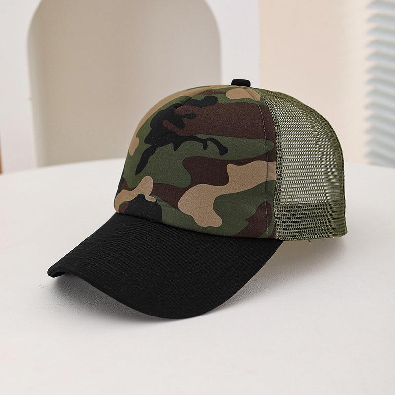 European and American cross-border casual sponge top baseball cap, summer outdoor travel breathable mesh baseball cap
