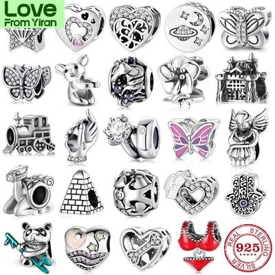 100 % authentique perles en argent sterling 925 licorne papillon koala bikini bague breloques pour la fabrication de bijoux bracelet original en argent