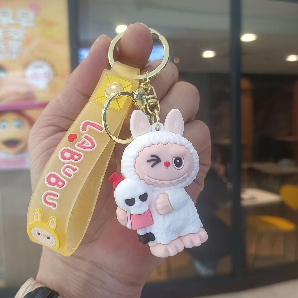 Buck Tooth Sheep Keychain Cute Cartoon Doll Schoolbag Pendant Car Key Chain Gift
